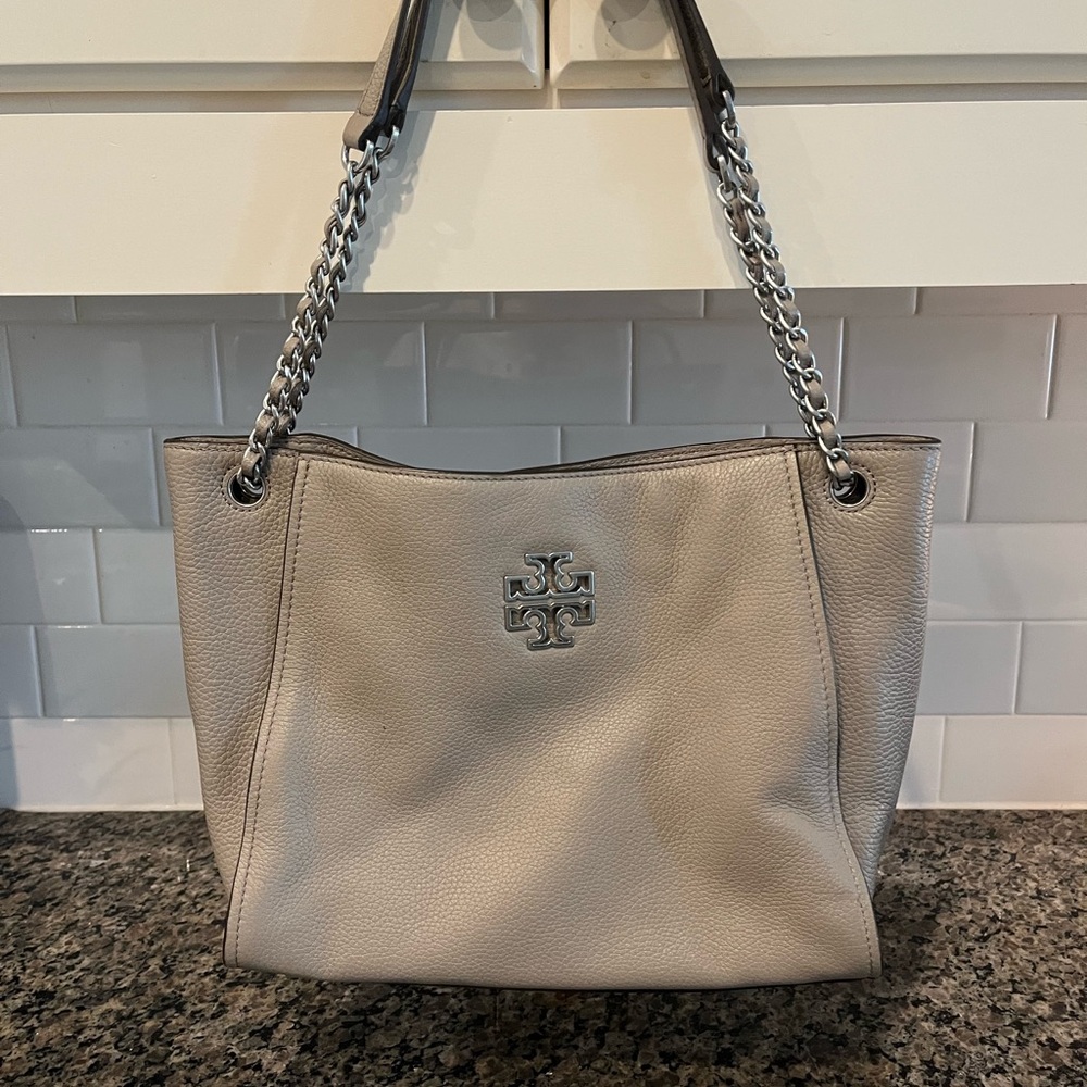 Tory Burch Cream Leather Shoulder Bag